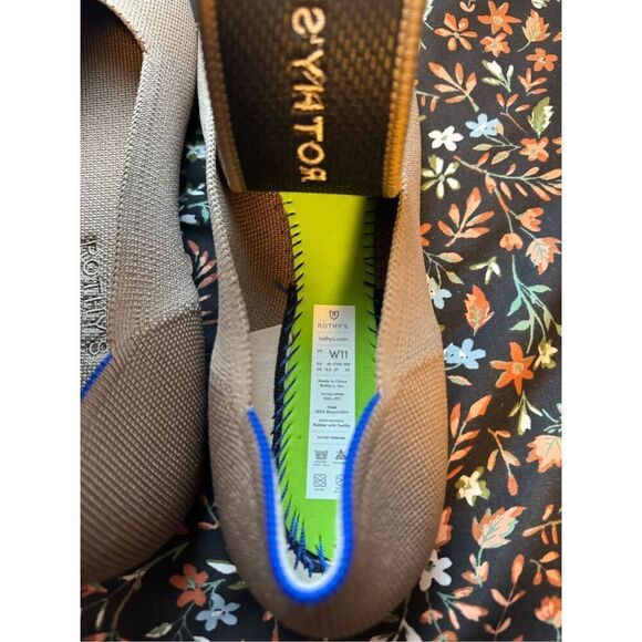 Rothys size 11 women’s ballerina round toe flats brown shoes - New - Picture 4 of 5